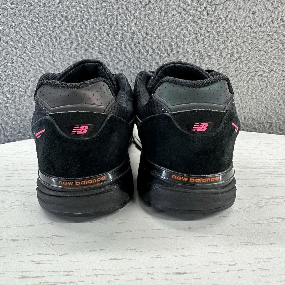 New Balance 990v4 Boys Size 6.5 Black Pink Running Sneakers KJ990RBG